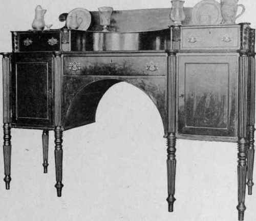 Sheraton Sideboard, about 1800.