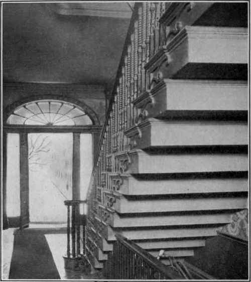 Stairs in Harrison Gray Otis House, Boston, 1795.