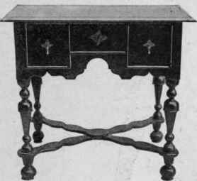 Walnut Dressing table, about 1700.