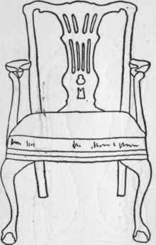 A. Pierced Splat back Arm Chair of Early Georgian Type.