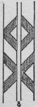 Common Zig zag Inlay Border Pattern.
