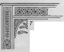 Guilloche Ornament in Frieze; levelling on corner stile.