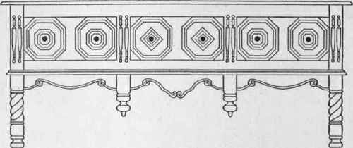 Jacobean Oak Sideboard, c. 1665.
