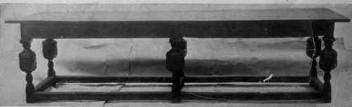 Refectory Table. Bulbous Legs Characteristic of Jacobean (Proper).