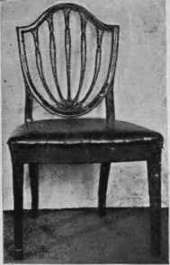 Shield Back, Converging Bars, Tapered Legs, Spade Feet, no Stretchers.