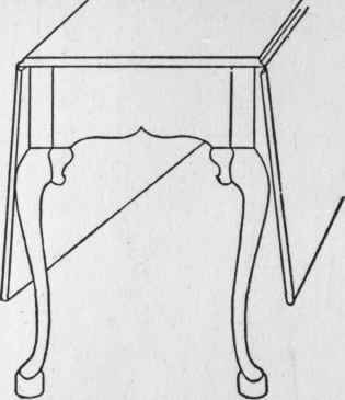 Walnut Cabriole legged, Drop leaf Table, commonly used as a Dining Table.