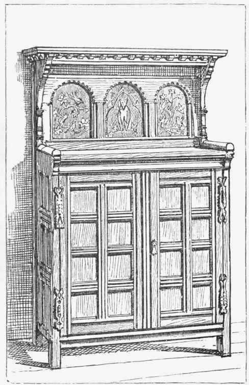 Drawing room Cheffonier, executed from a Design by A. W. Blomfield.