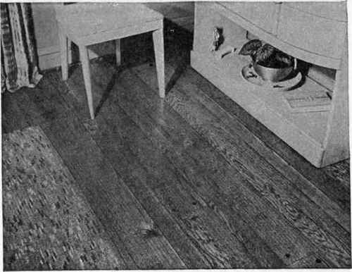 Above and below are two fine examples of good solid wood floors, which will endure for years, and require but a minimum of maintenance from the homeowner