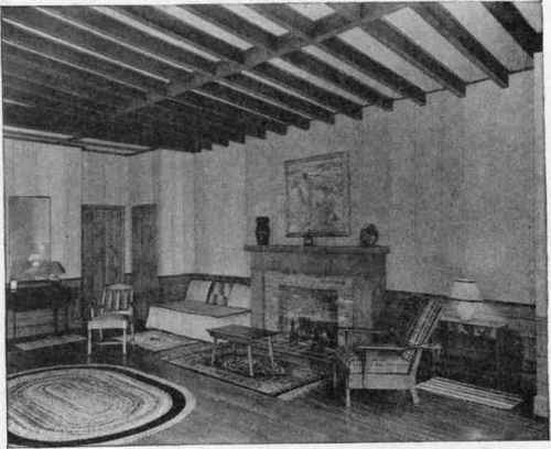 Composition wall board is practical and proper as a finish in certain types of homes