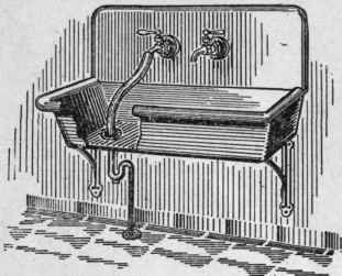 Fig. 112.   Method of removing obstructions from a stopped drain pipe.