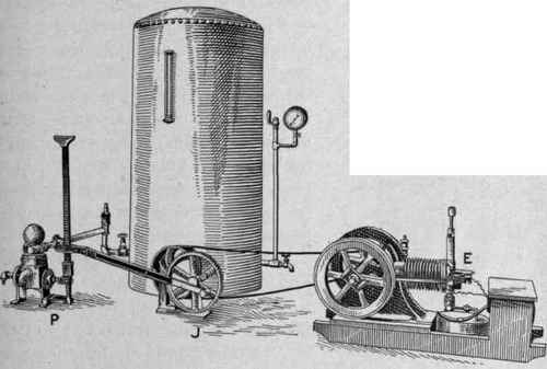 Fig. 146. Tank pump operated by a small gasoline engine.