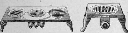 Fig. 235.   Electric three burner hot plate. Electric hot plate.