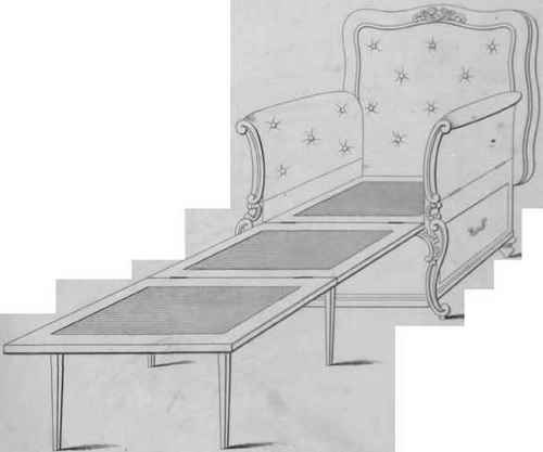 Portable Bed Chair And Ottoman Seat Plate XCV 491