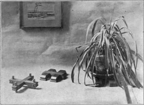 Fig. 120. Flowerpot stands, made with half lap joint.