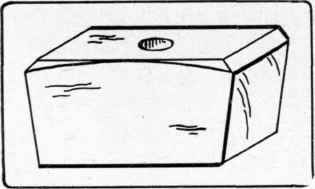 Fig 160. Block chamfered to avoid splintering when end planing.
