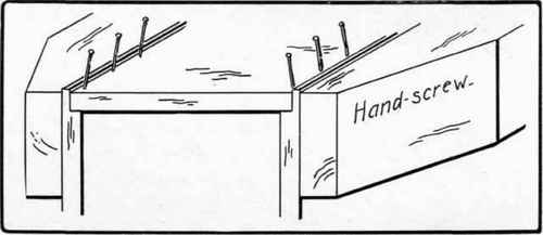 Fig. 189. Method of driving brads in box.