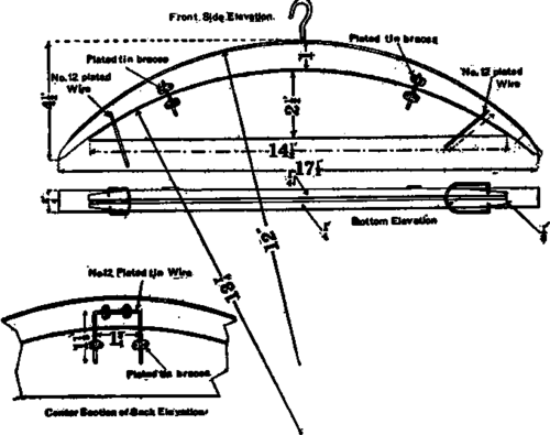 Combination coat and trousers hanger.