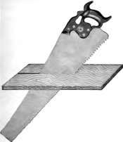 Position of ripsaw when cutting.