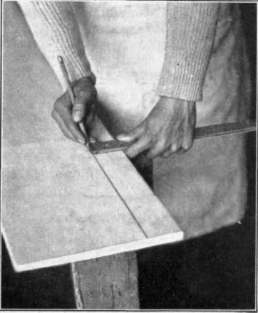 Fig. 87.   Lining off for Ripsawing.