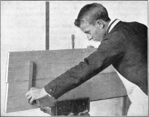 Fig. 98.   Testing the Faces of the Pieces.