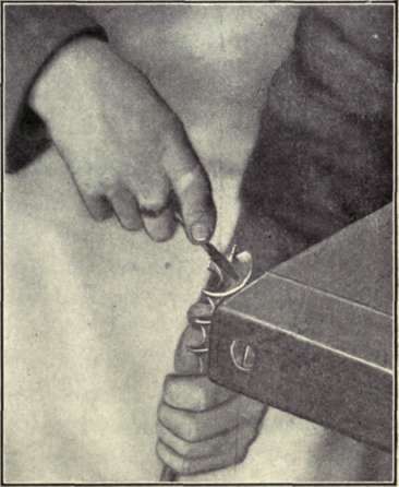 Fig. 69 .   Filing an Auger Bit.