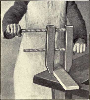 Fig. 87.  Correct Use of Handscrew.