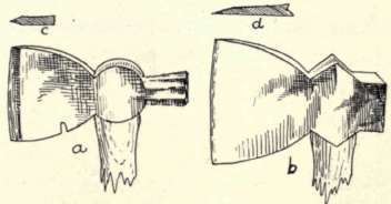 FlG. 39.   a, hatchet; b, hand axe. (For explanation, see text.)