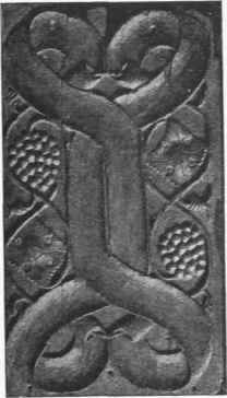 Fig. 12. A fine caned panel in oak, a simple and effective design, English, early sixteenth century.