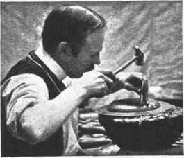 Fig. 3. Method of holding a chasing tool.