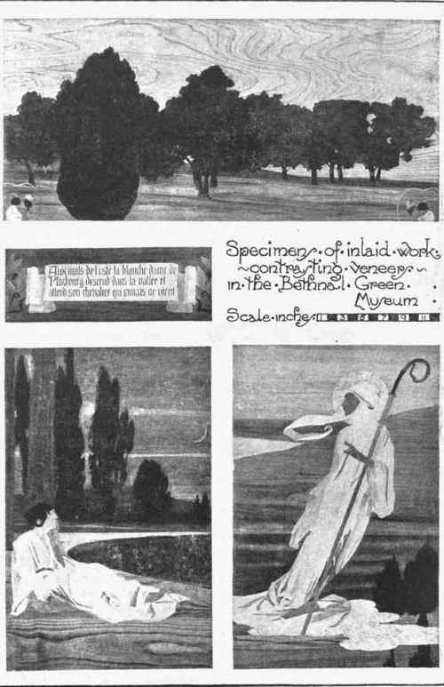 Fig. 4. Various specimens of pictorial overlaying from Bethnal Green Museum.