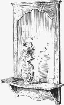 Fig. 6. A shaving mirror to hang upon a wall. Executed in white wood and painted.