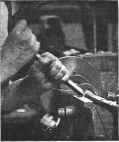 Fig. 8. Turning iron with a graver.