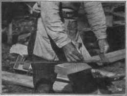 Fig. 47. Laying off Plumb Cut when Seat Cut is First Laid off
