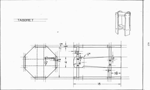 Plate 44 Taboret Mechanical Drawing 66