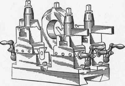 Fig. 137. Three Tool Shafting Rest, made by the New Haven Manufacturing Company.