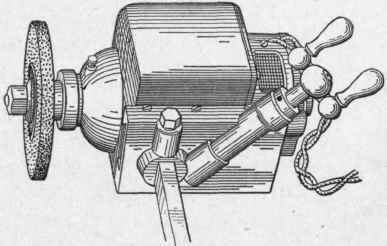 Fig. 167.   Tool Post Grinding Attachment, made by Cincinnati Electric Tool Company.