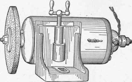 Fig. 169.   A Larger Lathe Grinding Attachment, made by the Hisey Wolf Machine Company.