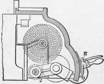 Fig. 184.   Partial Cross Section of Newton's Quick Change Gear Device.