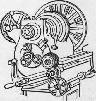 Fig. 232.  End Elevation of 21 inch New Haven Lathe.