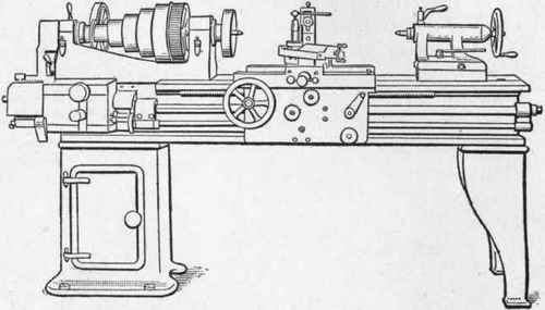Fig. 255.   16 inch Swing Engine Lathe built by the Fosdick Machine Tool Company.