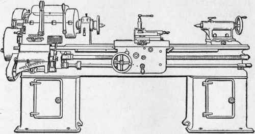 Fig. 264.   High Speed Engine Lathe built by the Prentice Bros. Company.