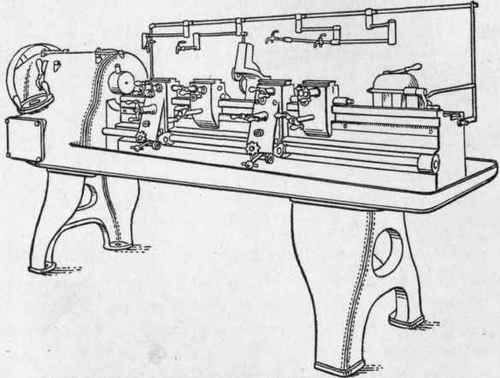 Fig. 276.   The Lo Swing Lathe, built by the Fitchburg