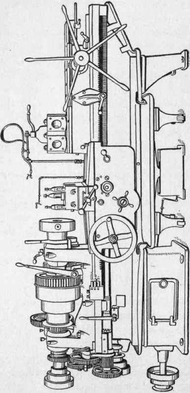 Fig. 289.   26 inch Turret Lathe, built by the Bullard Machine Tool Company.
