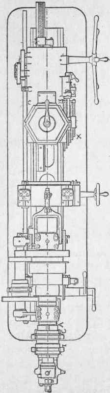 Fig. 292.   Plan of the Pratt & Whitney Turret Lathe.