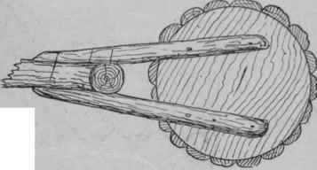 Fig. 27.   Method of Supporting End Shelves of Flower pot Stand at a and b (Fig. 24).