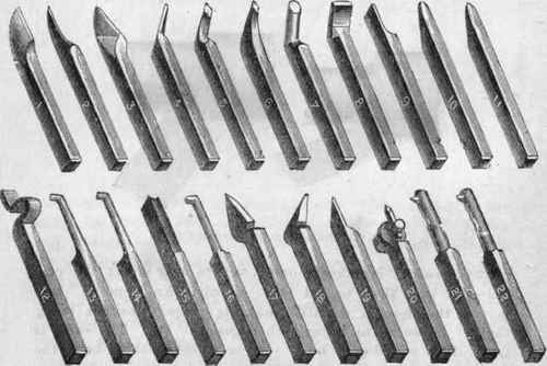 Fig. 15.   Various Slide rest Tools.