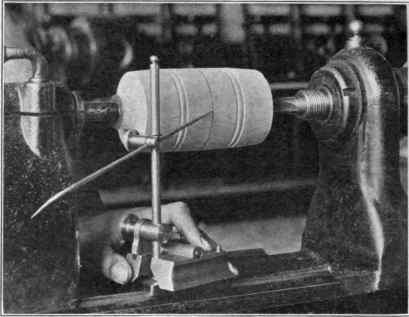 Fig. 35. The Surface Gage to Locate the Center for Boring.