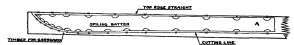Showing Spiling Batten In Place On Ship (Port Side).