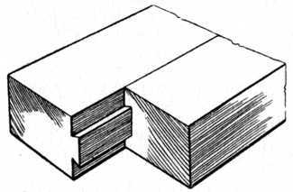 Fig. 102.   Joint with Single Dovetail Tongue and Groove.