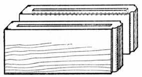 Fig. 106.   Part of Sideboard Top; grooved with ends left blind.  (The boards are shown upright.)